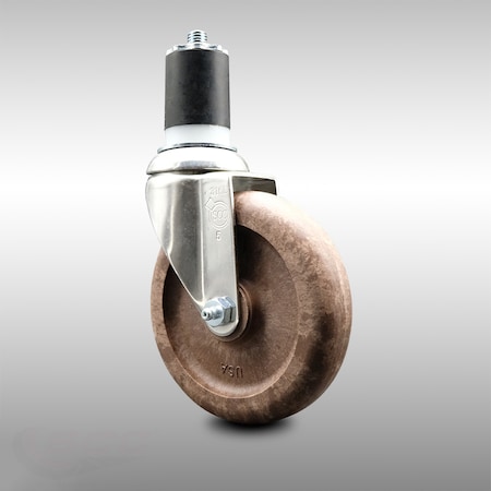 Service Caster 5 Inch 316SS High Temp Glass Filled Nylon 1-3/4 Inch Expanding Stem Caster SCC SCC-SS316EX20S514-GFNSHT-134